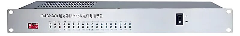 图2:IDM OMP2400-30E前面板30路电话E1以太网HDMI接口布局
